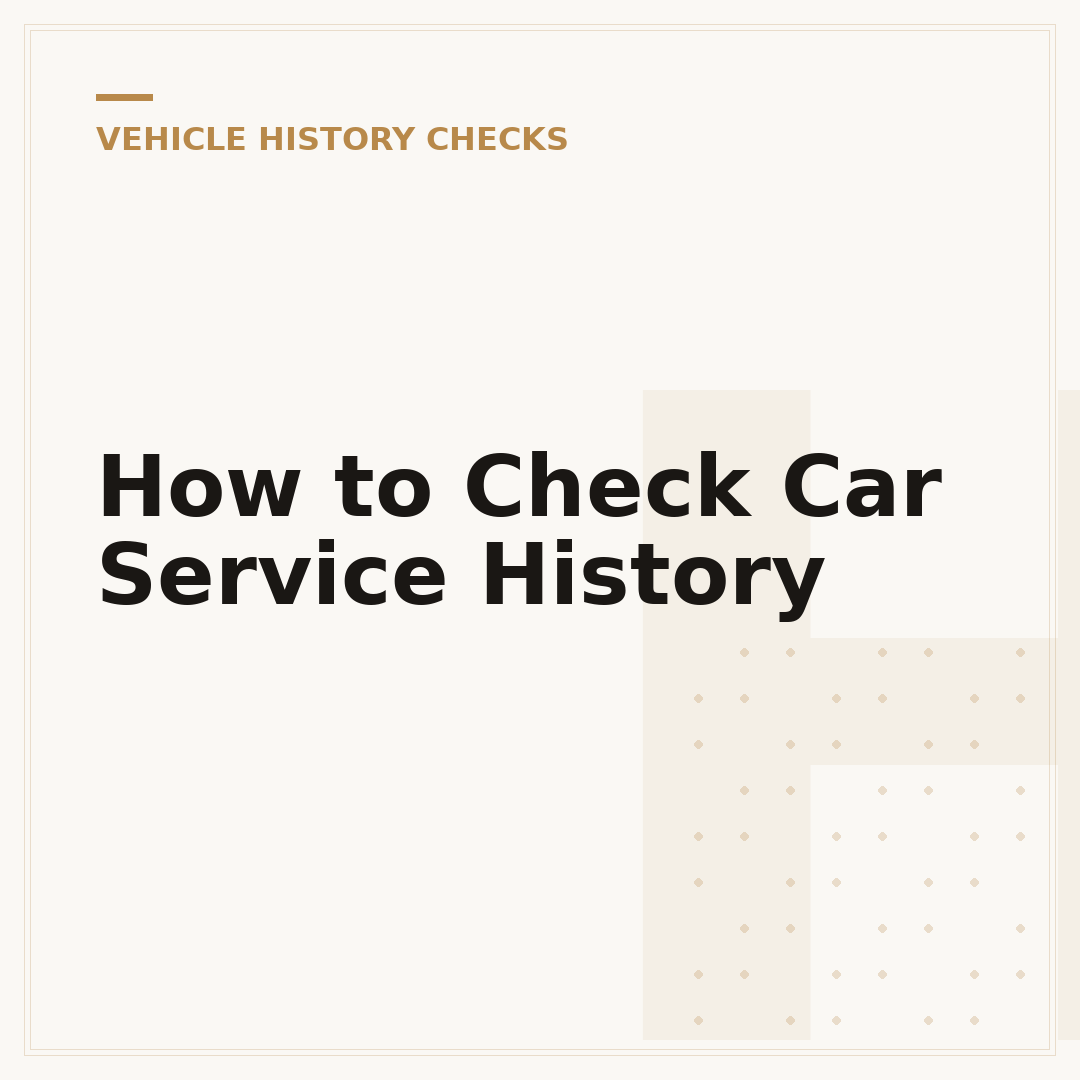 How to Check Car Service History