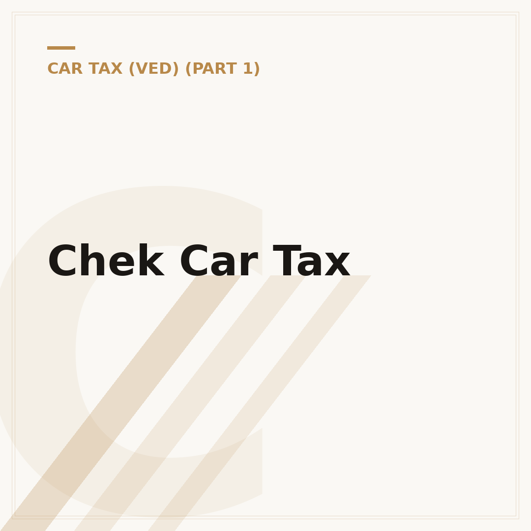 Chek Car Tax