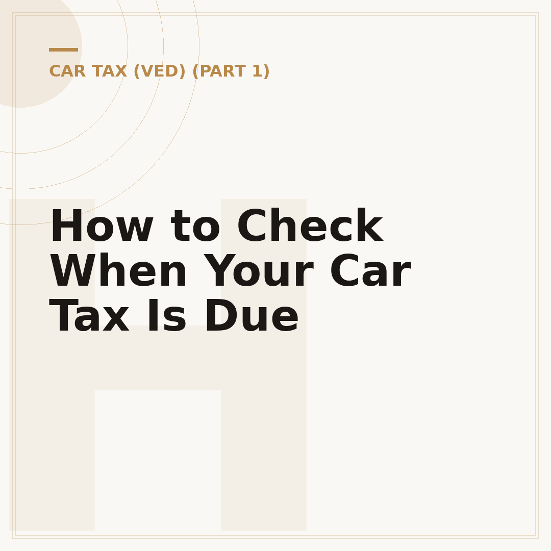 How to Check When Your Car Tax Is Due
