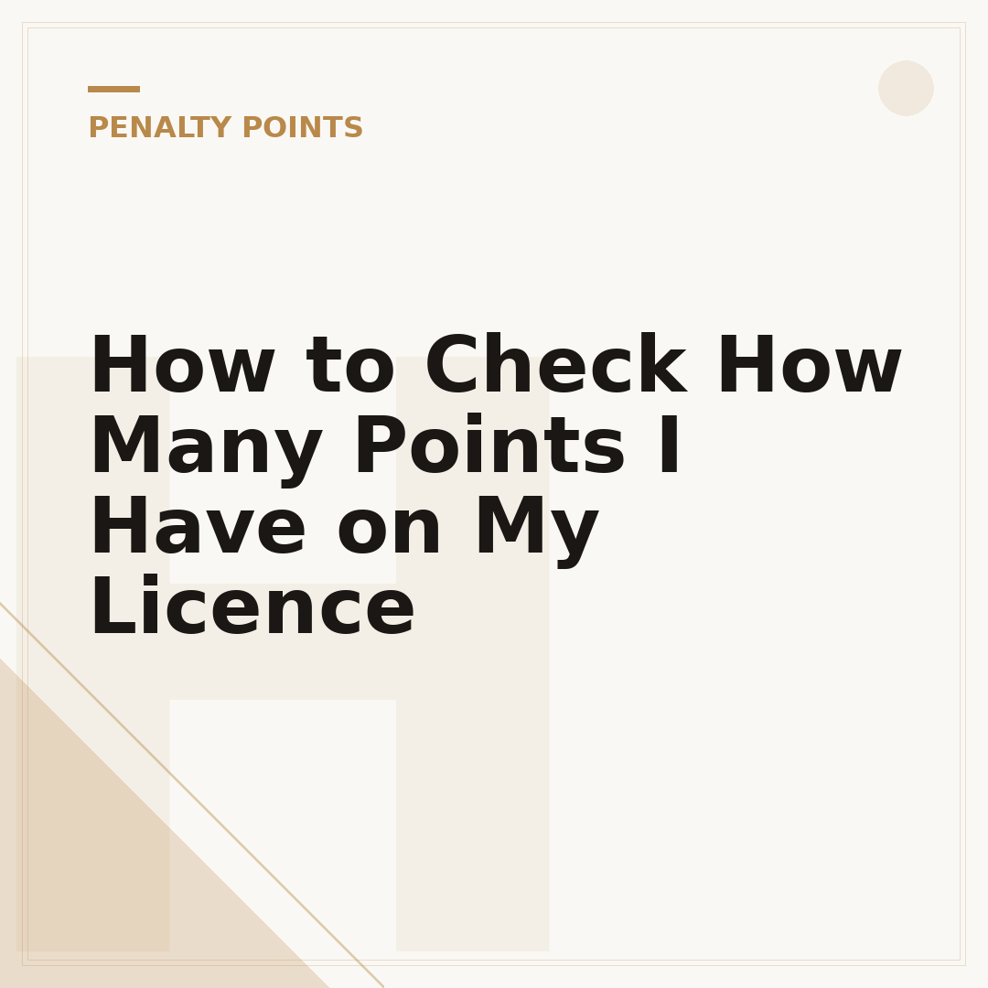 How to Check How Many Points I Have on My Licence