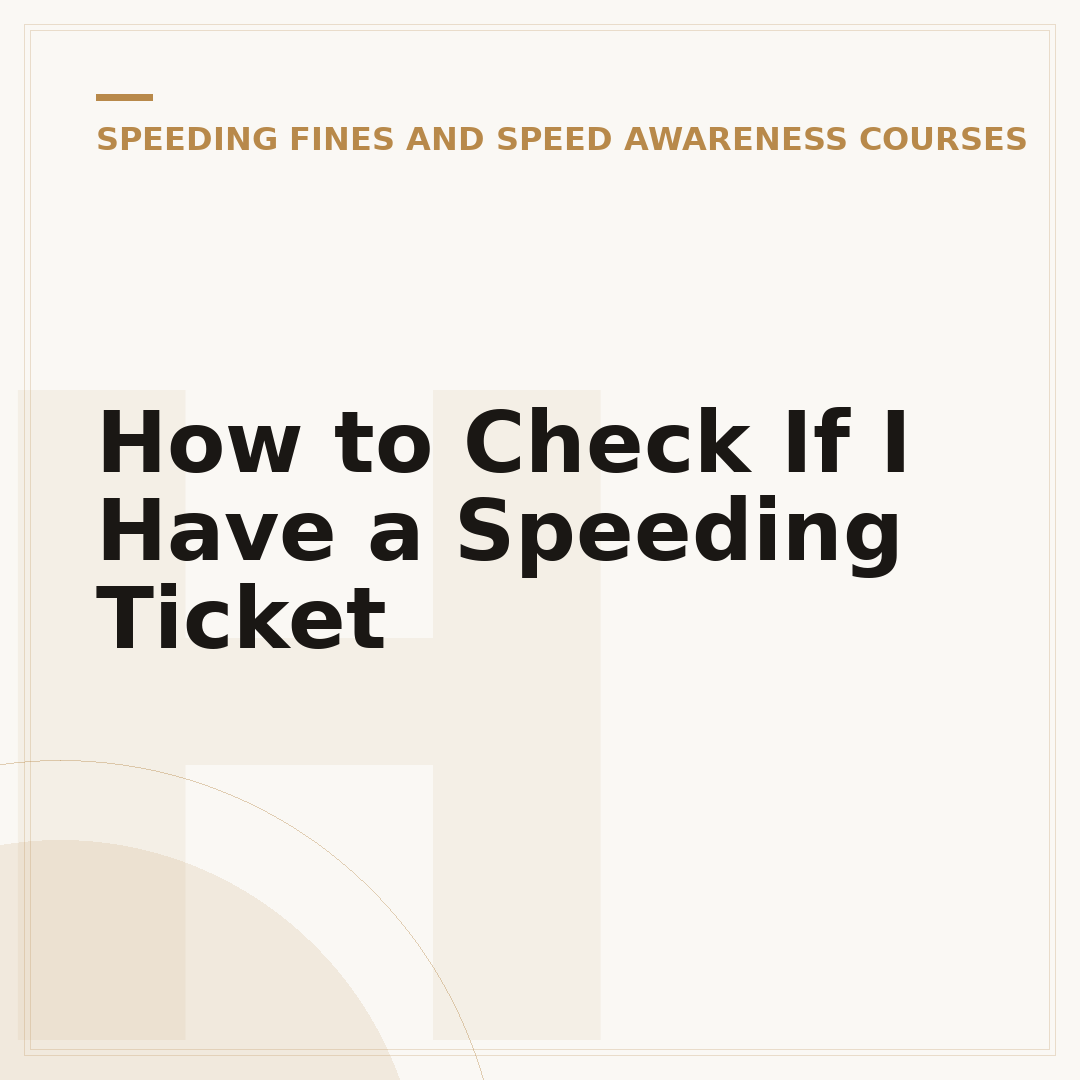 How to Check If I Have a Speeding Ticket