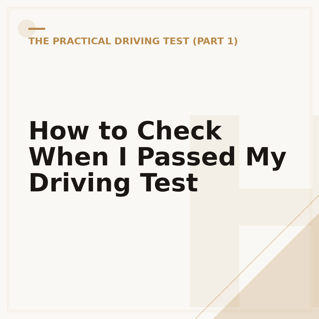 How to Check When I Passed My Driving Test