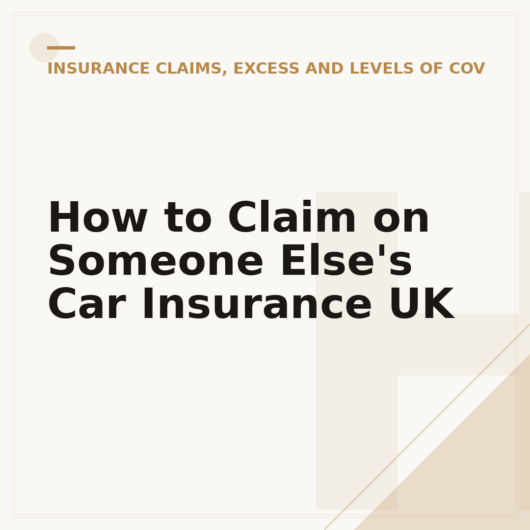 How to Claim on Someone Else's Car Insurance UK