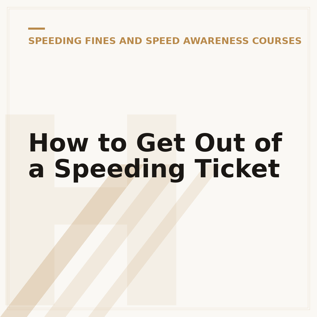 How to Get Out of a Speeding Ticket