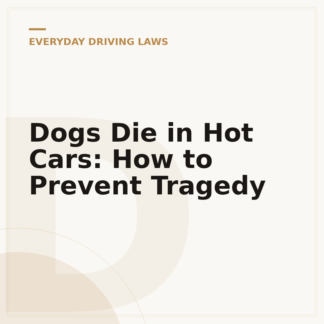 Dogs Die in Hot Cars: How to Prevent Tragedy