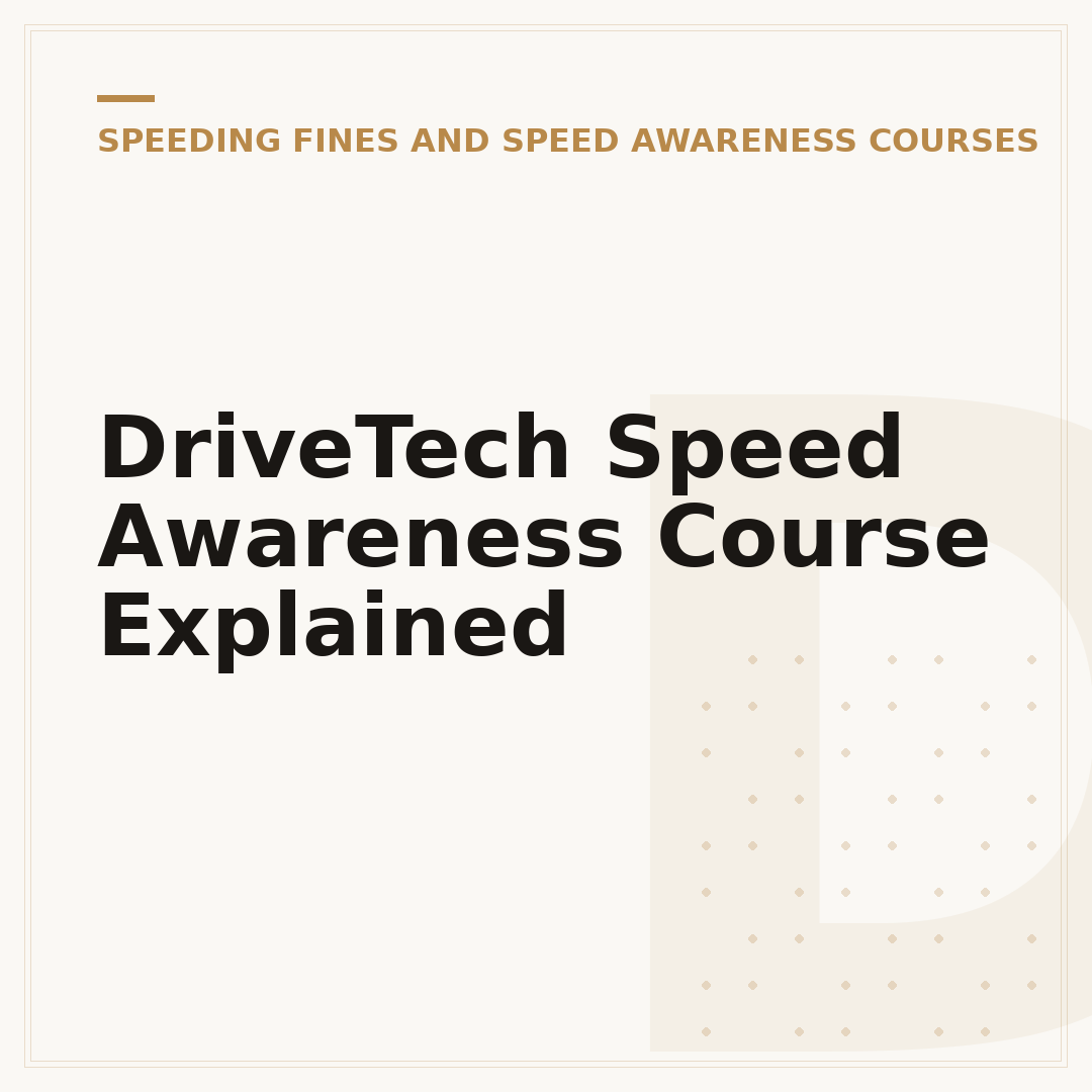 DriveTech Speed Awareness Course Explained