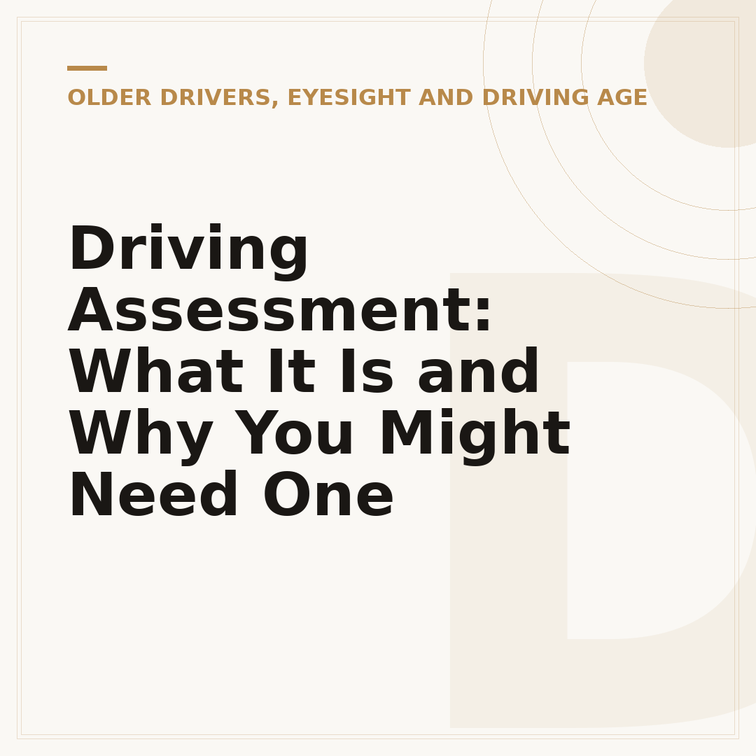 Driving Assessment: What It Is and Why You Might Need One