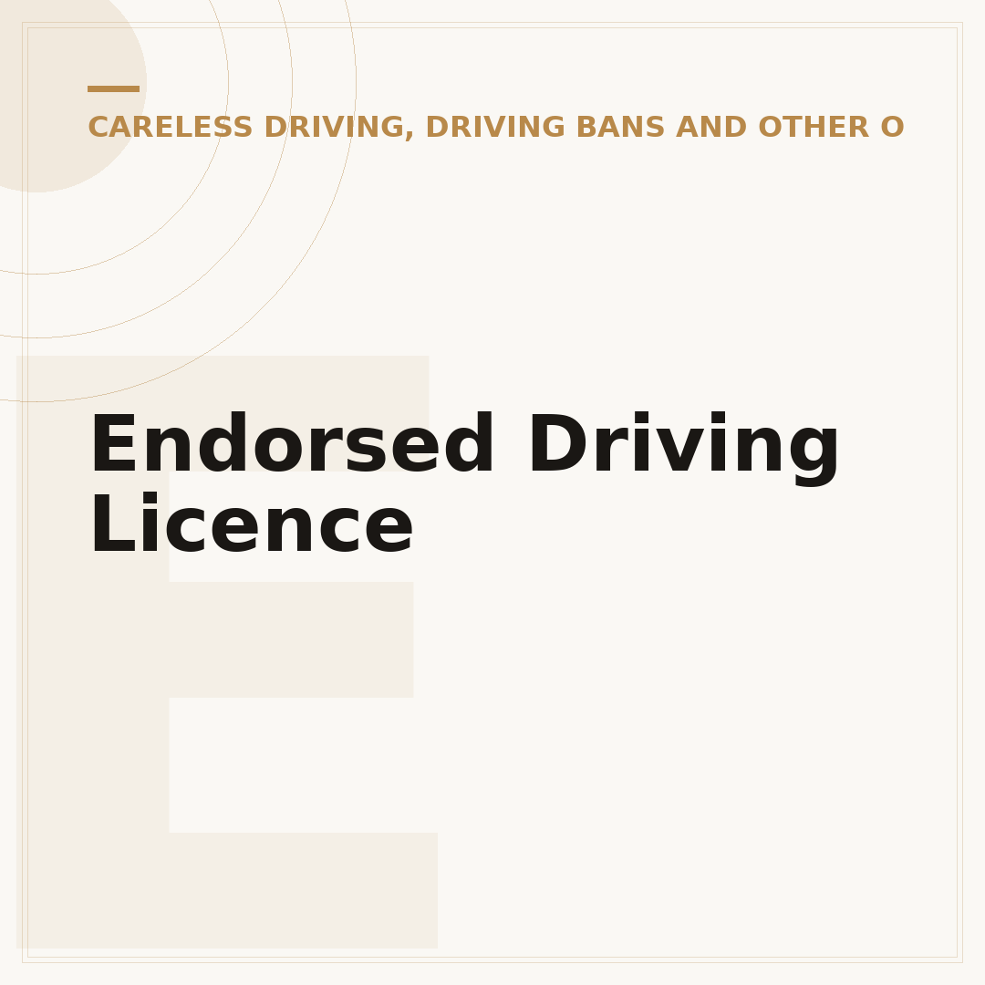 Endorsed Driving Licence