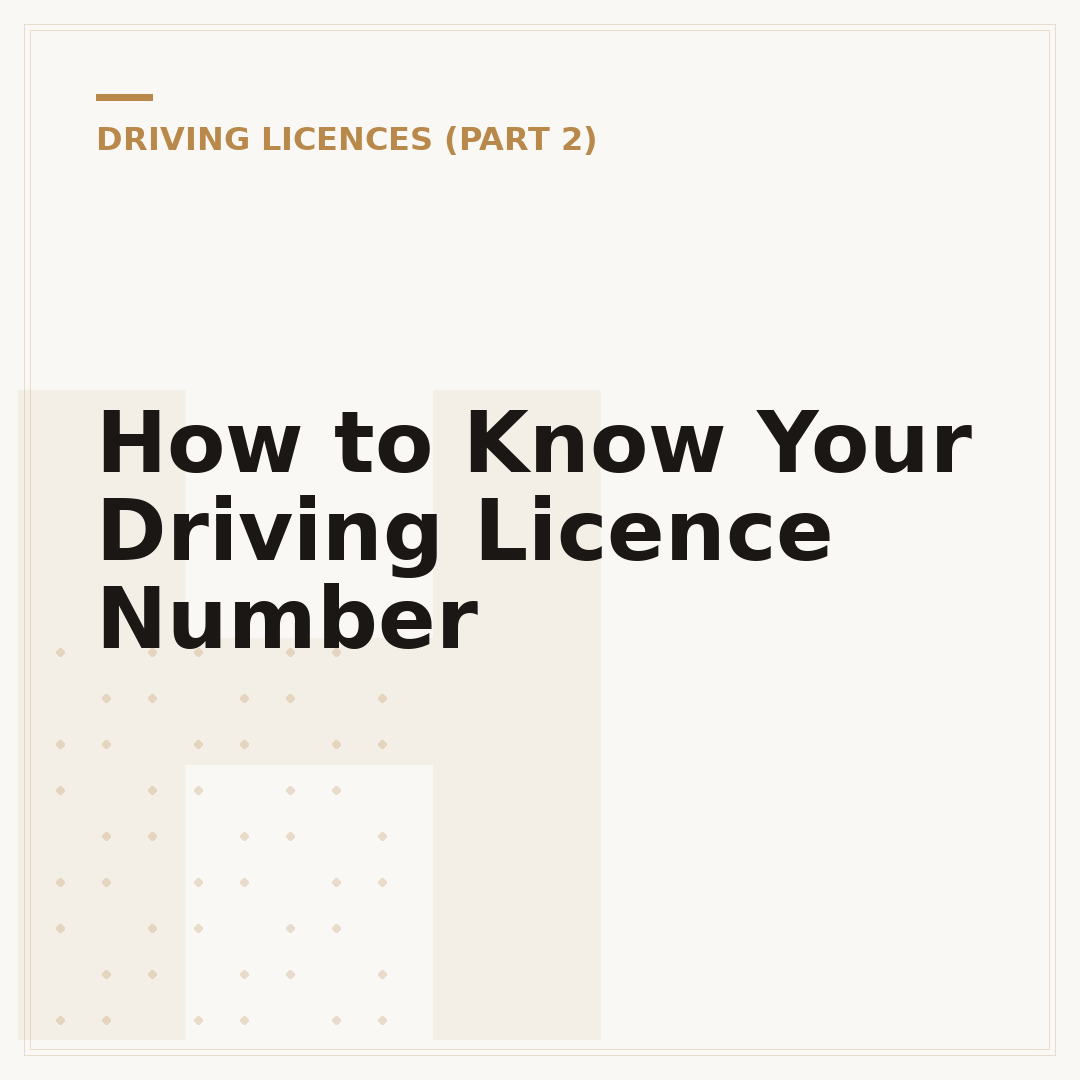 How to Know Your Driving Licence Number