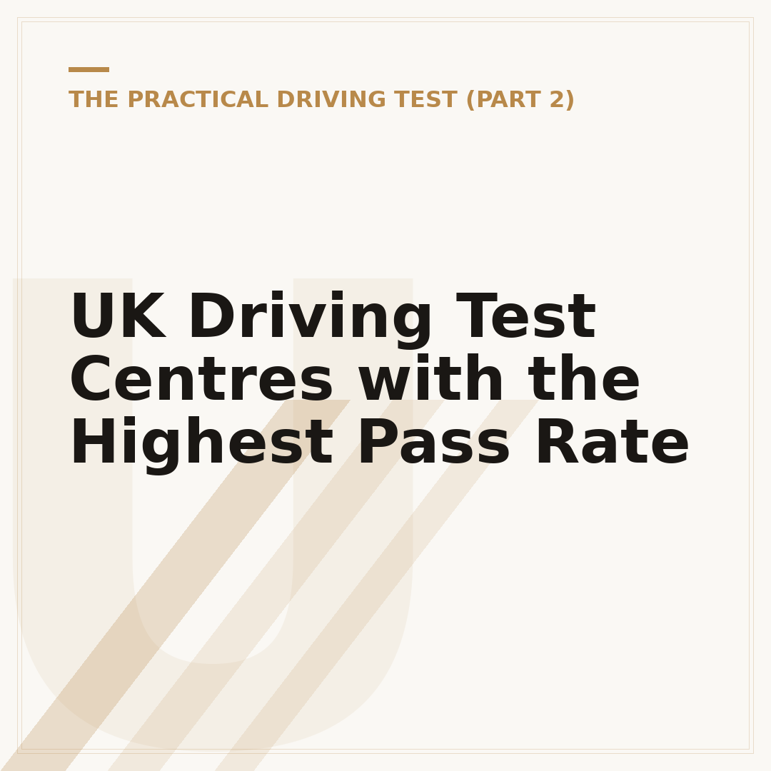 UK Driving Test Centres with the Highest Pass Rate