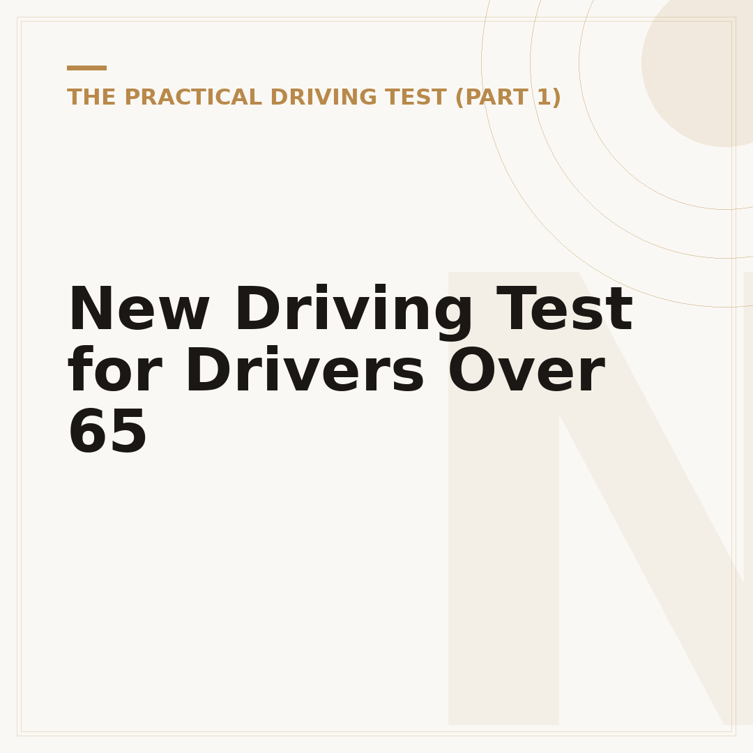 New Driving Test for Drivers Over 65