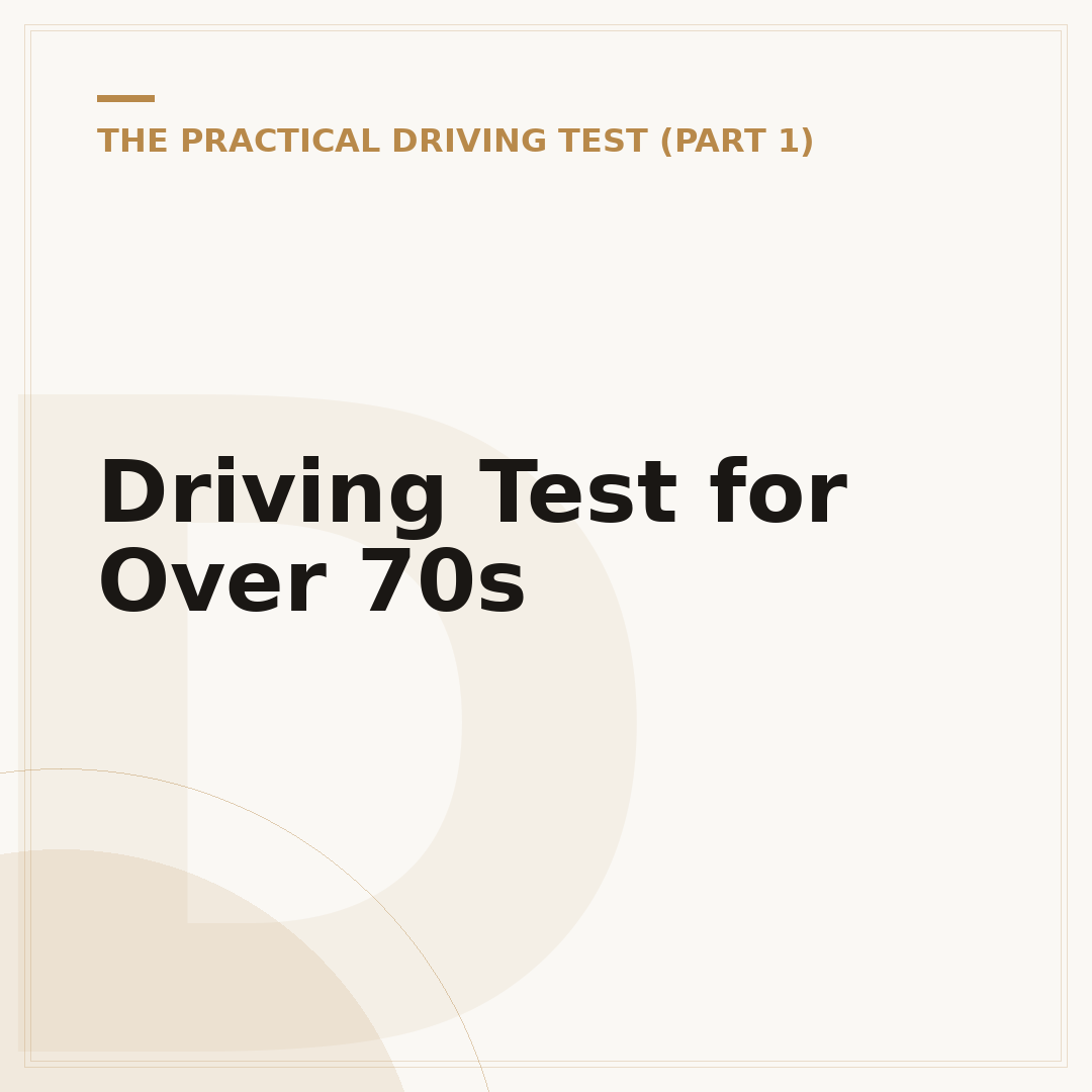 Driving Test for Over 70s