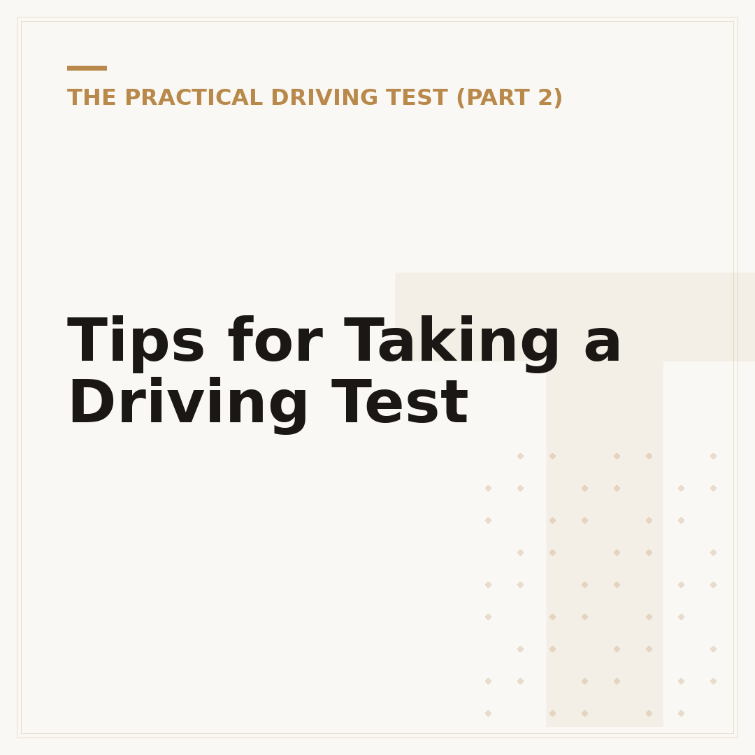 Tips for Taking a Driving Test