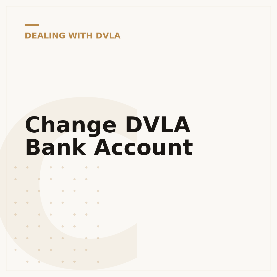 Change DVLA Bank Account
