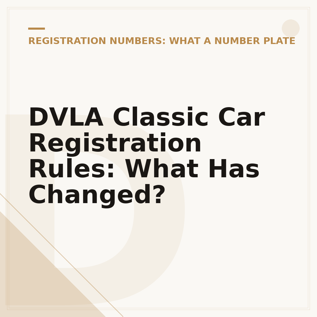 DVLA Classic Car Registration Rules: What Has Changed?