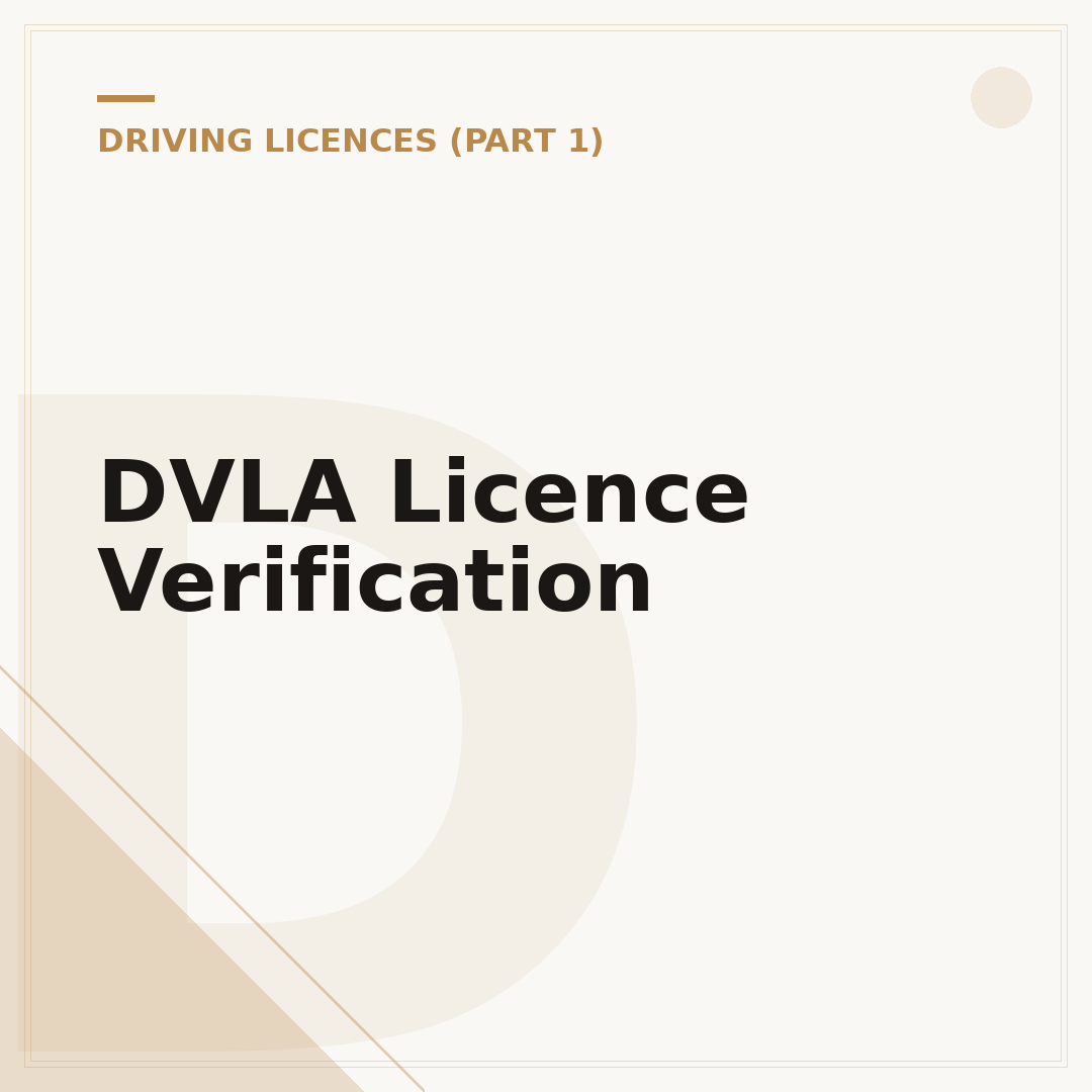 DVLA Licence Verification