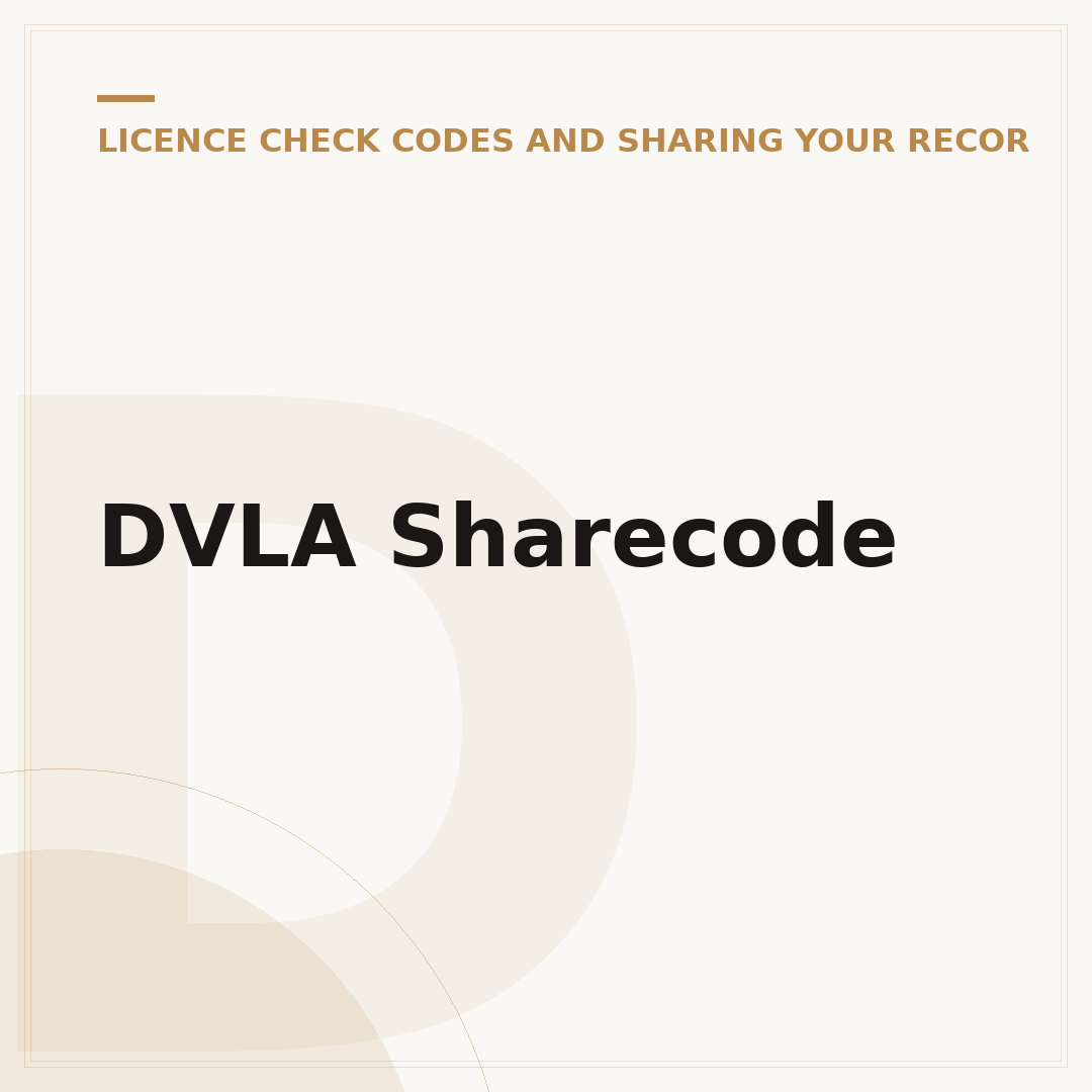 DVLA Sharecode
