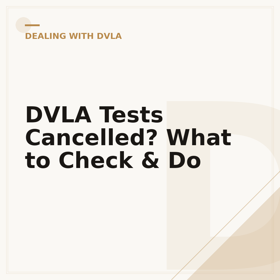 DVLA Tests Cancelled? What to Check & Do