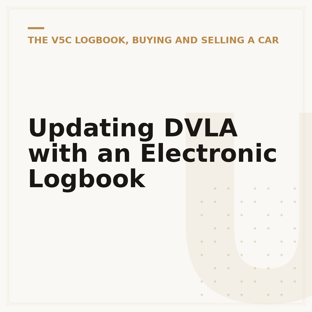 Updating DVLA with an Electronic Logbook