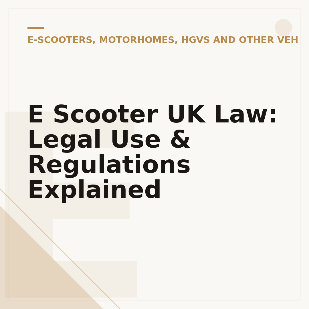 E Scooter UK Law: Legal Use & Regulations Explained