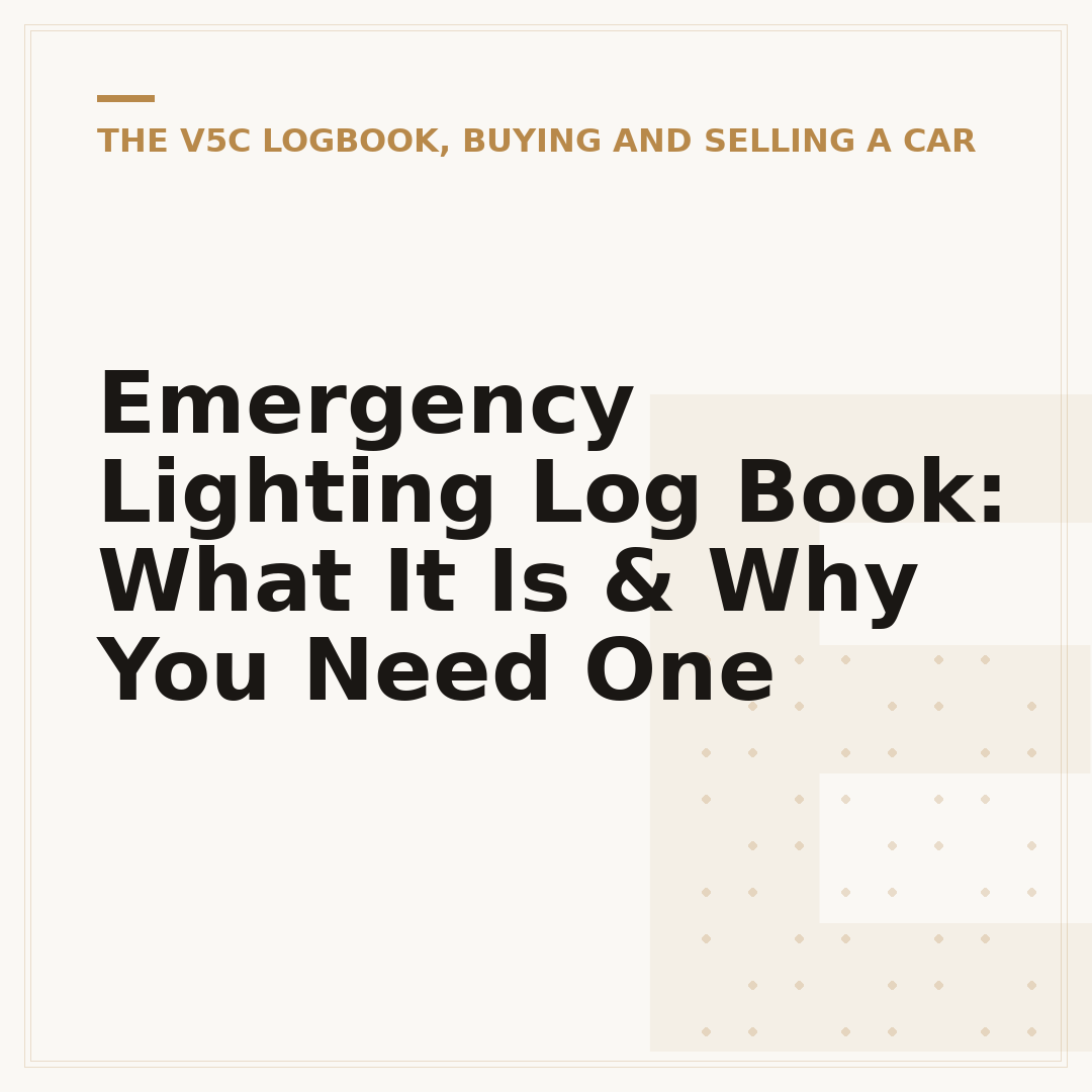 Emergency Lighting Log Book: What It Is & Why You Need One