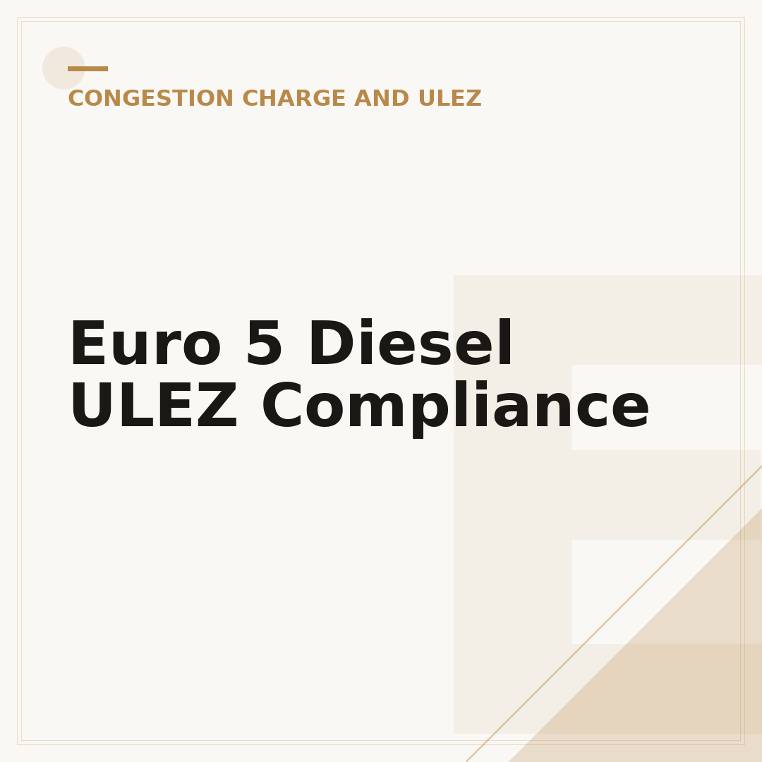Euro 5 Diesel ULEZ Compliance