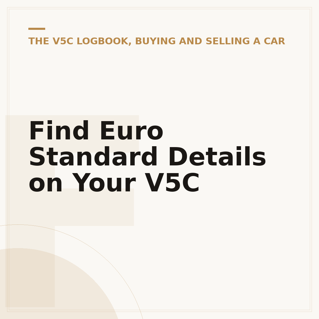 Find Euro Standard Details on Your V5C