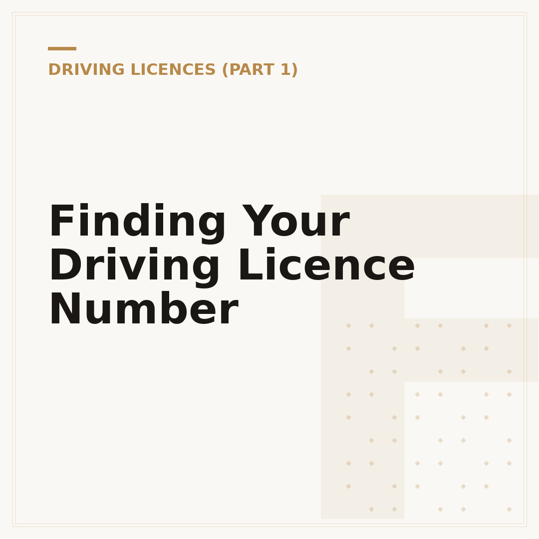 Finding Your Driving Licence Number