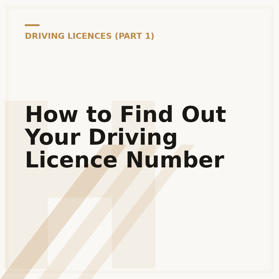 How to Find Out Your Driving Licence Number