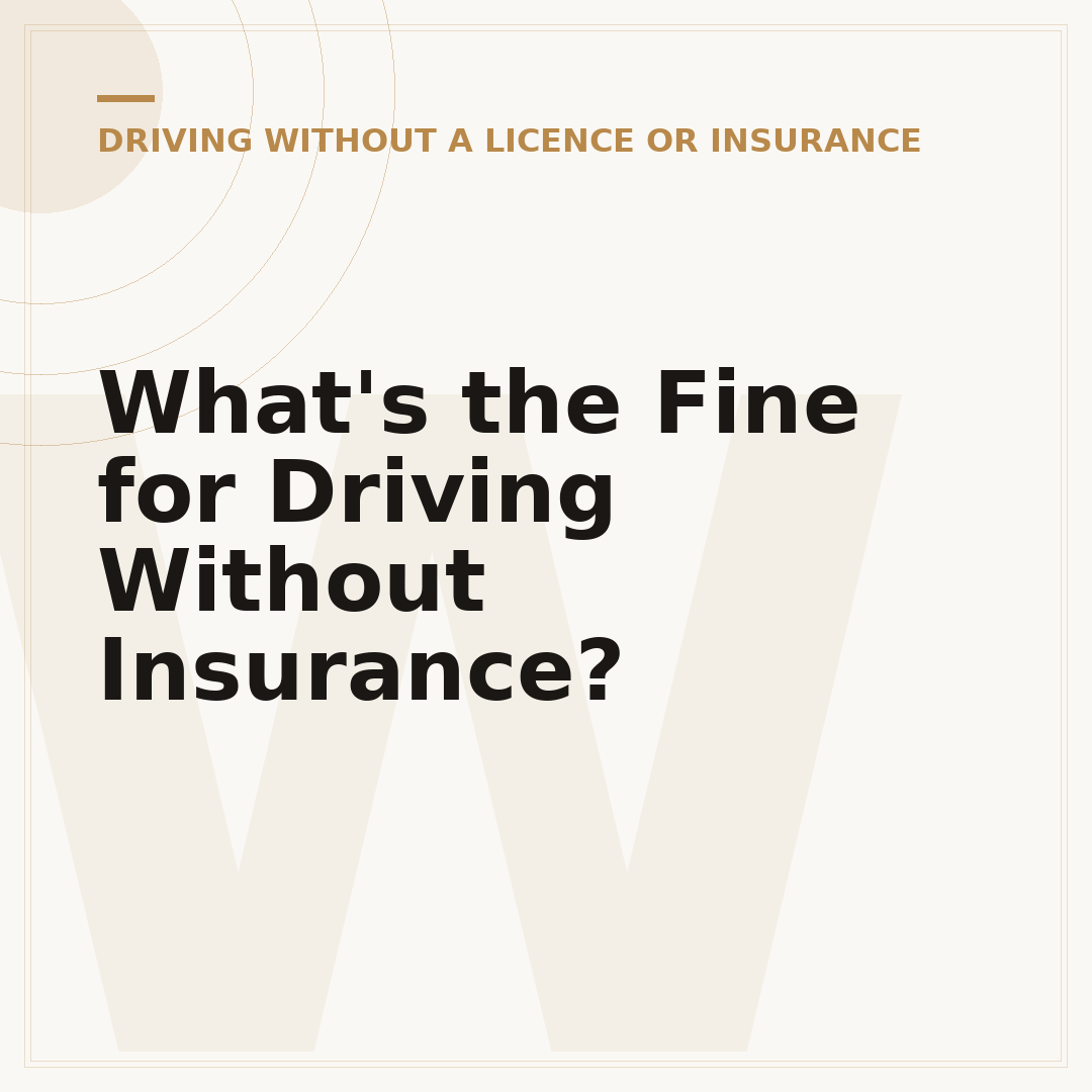 What's the Fine for Driving Without Insurance?