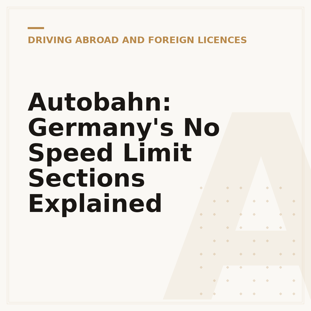 Autobahn: Germany's No Speed Limit Sections Explained