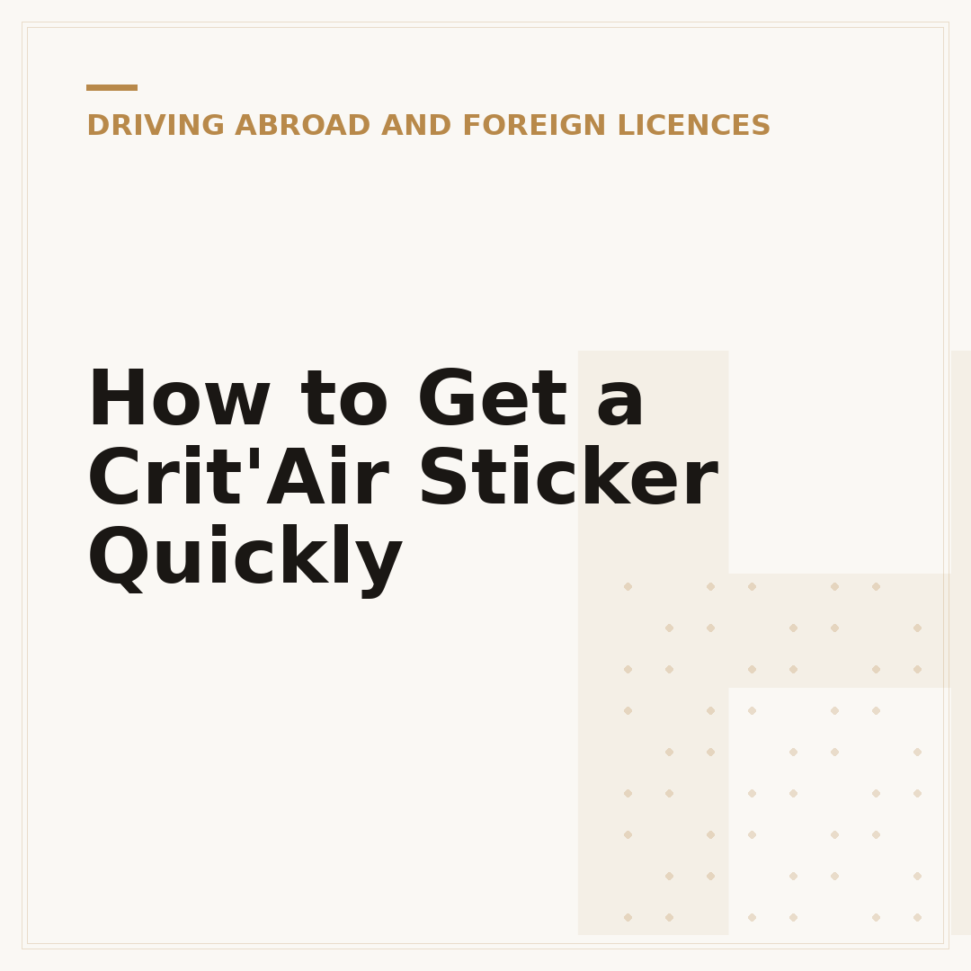 How to Get a Crit'Air Sticker Quickly