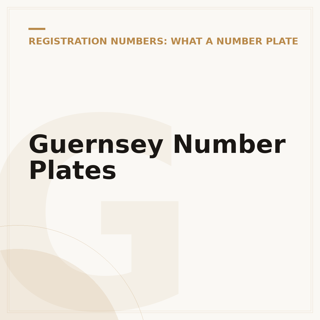 Guernsey Number Plates