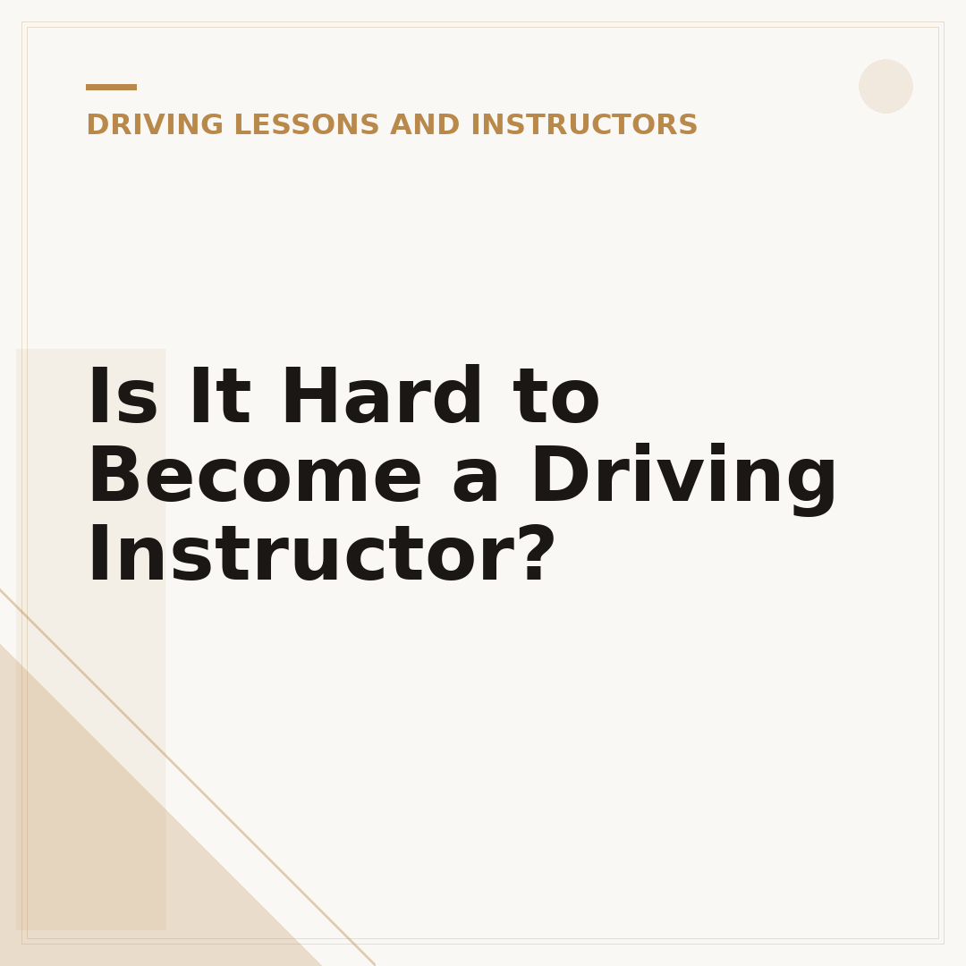 Is It Hard to Become a Driving Instructor?