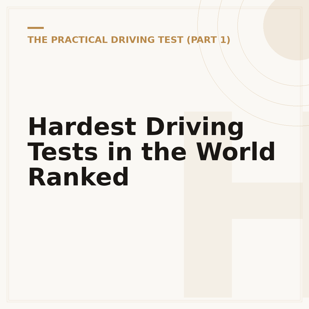 Hardest Driving Tests in the World Ranked