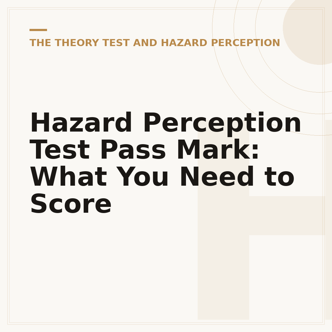 Hazard Perception Test Pass Mark: What You Need to Score