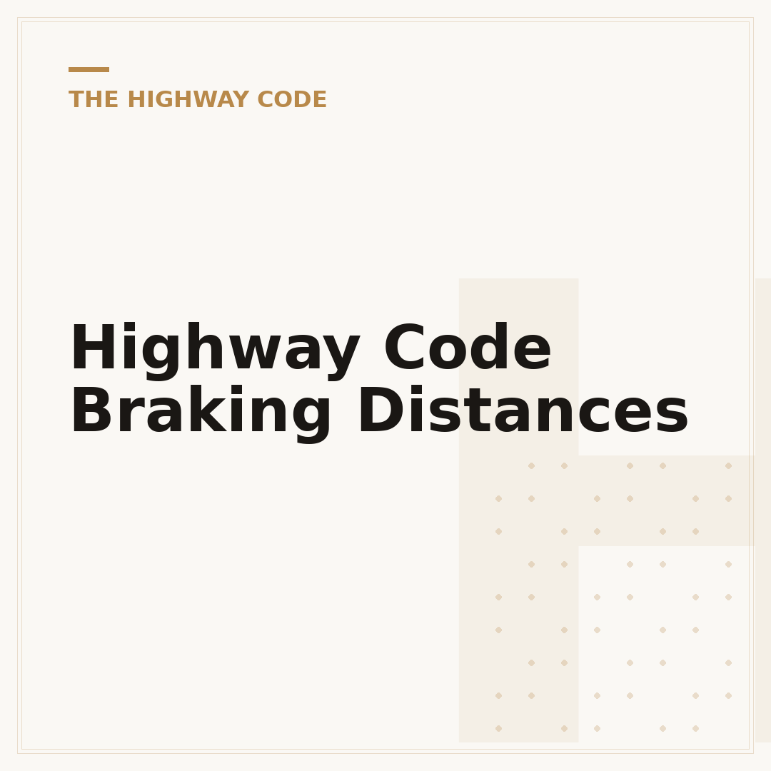Highway Code Braking Distances