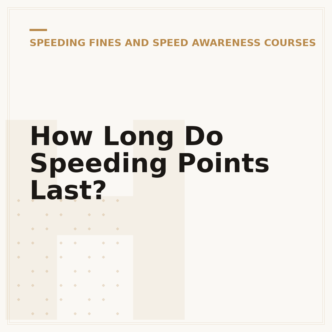 How Long Do Speeding Points Last?