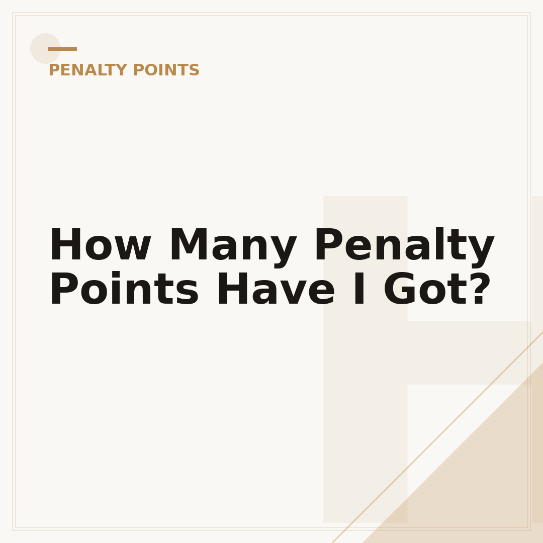 How Many Penalty Points Have I Got?