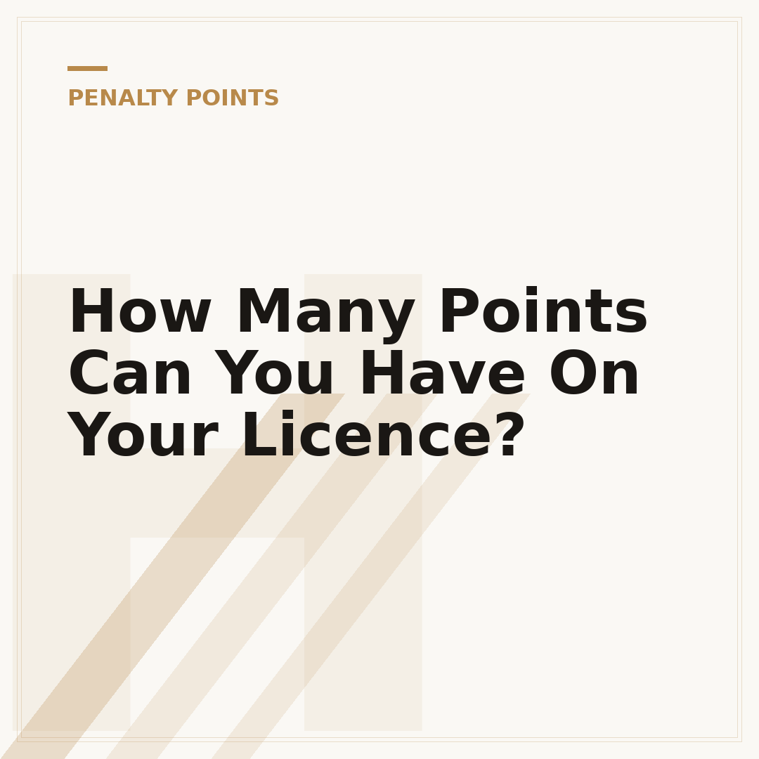 How Many Points Can You Have On Your Licence?