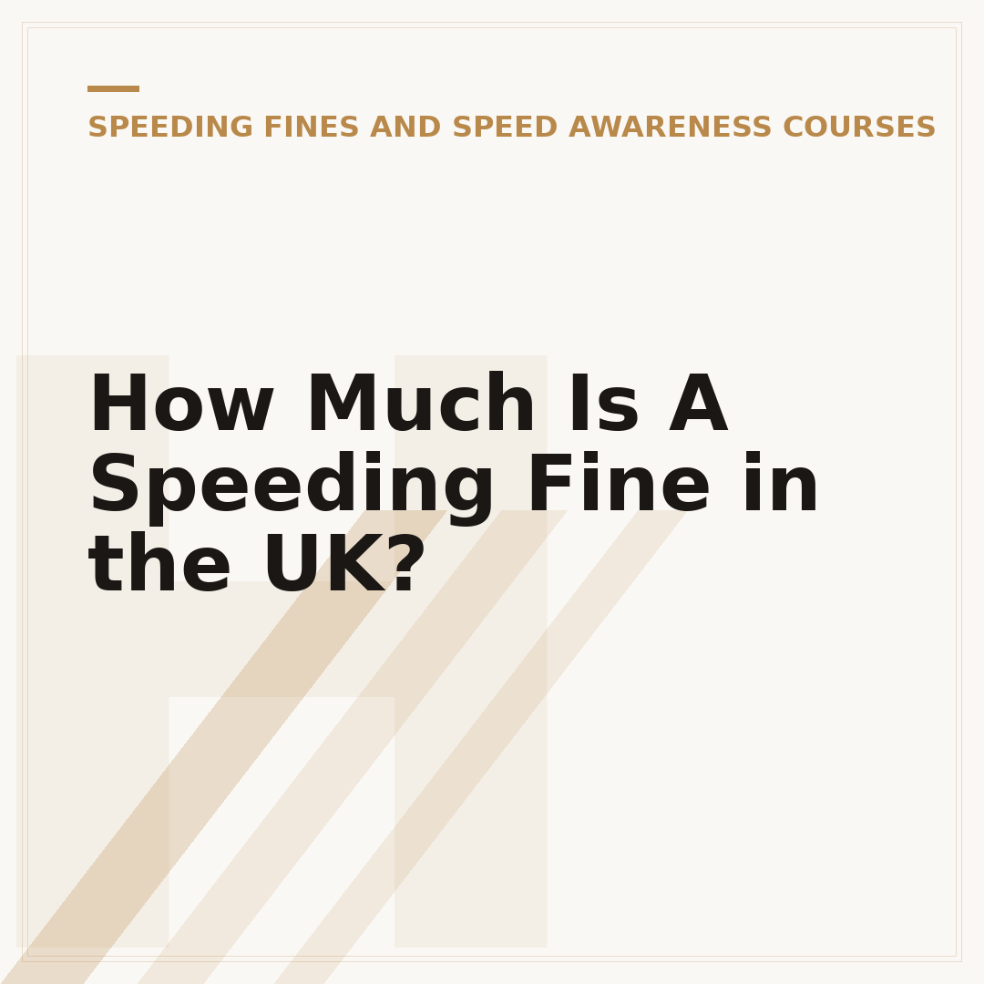 How Much Is A Speeding Fine in the UK?