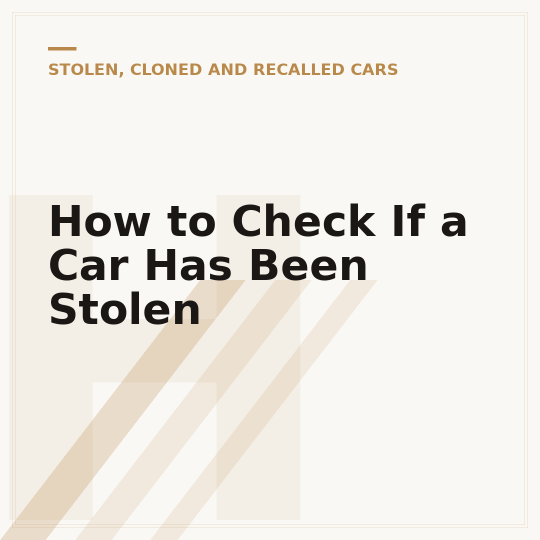 How to Check If a Car Has Been Stolen