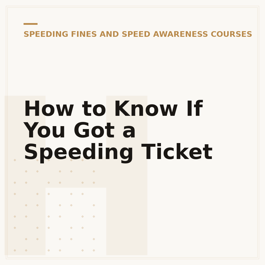 How to Know If You Got a Speeding Ticket