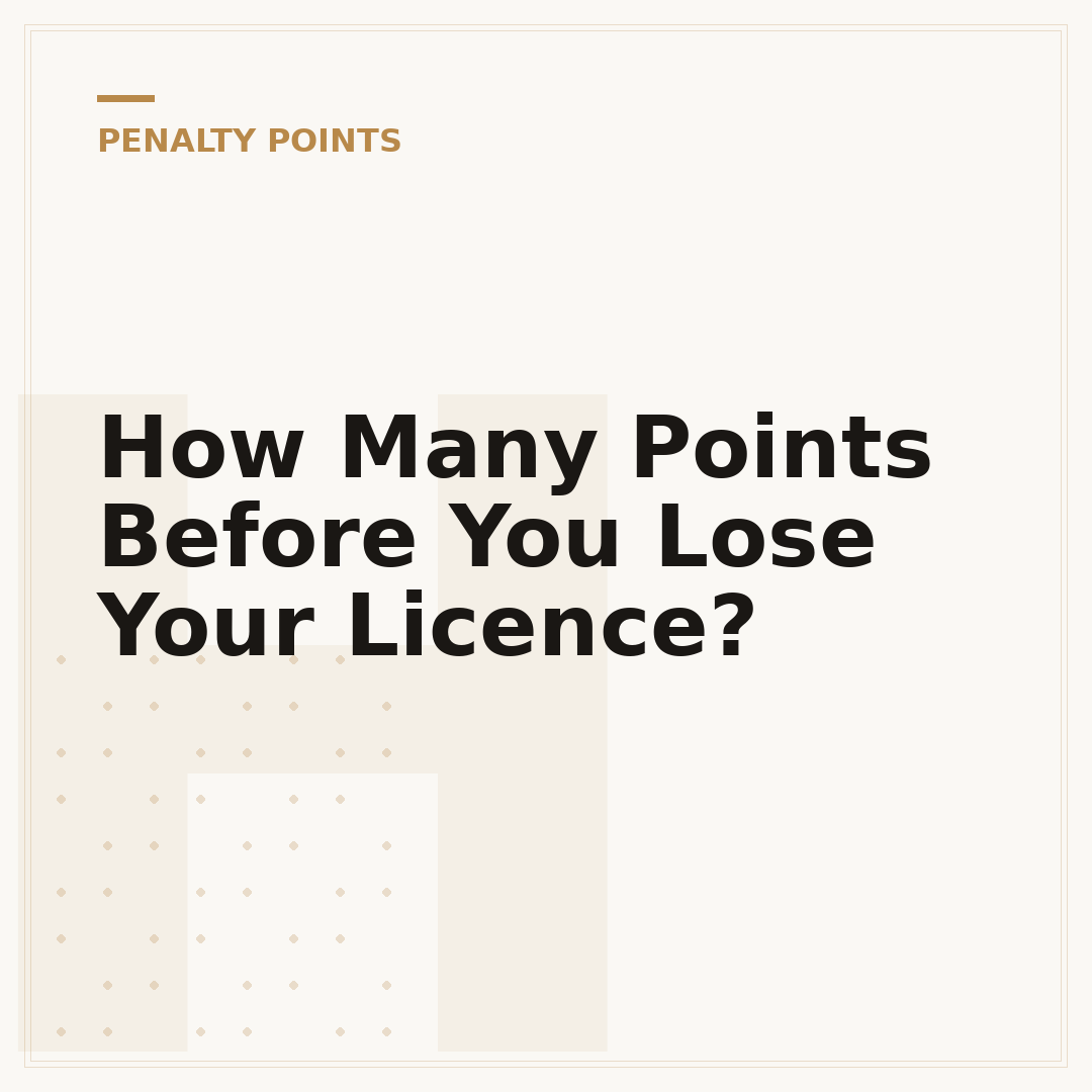 How Many Points Before You Lose Your Licence?