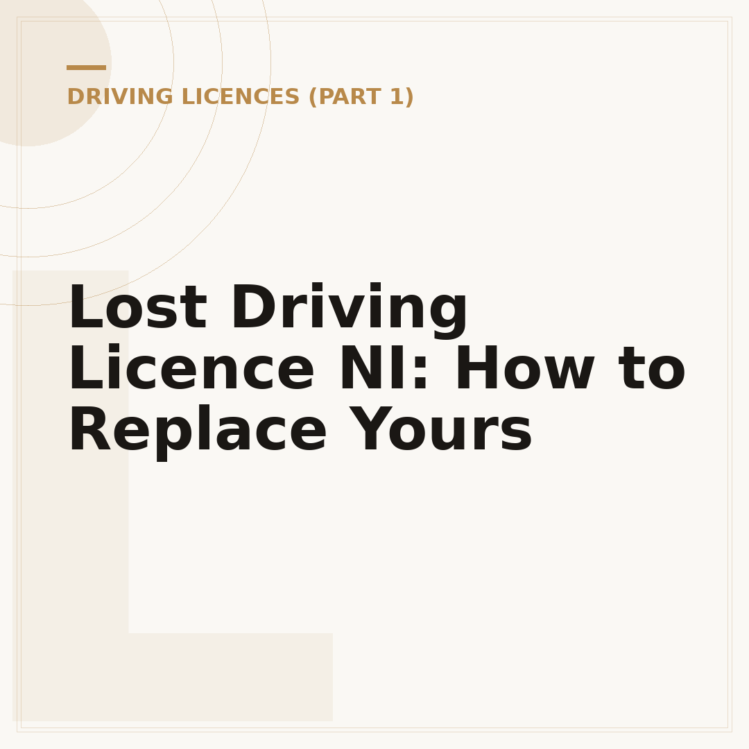 Lost Driving Licence NI: How to Replace Yours