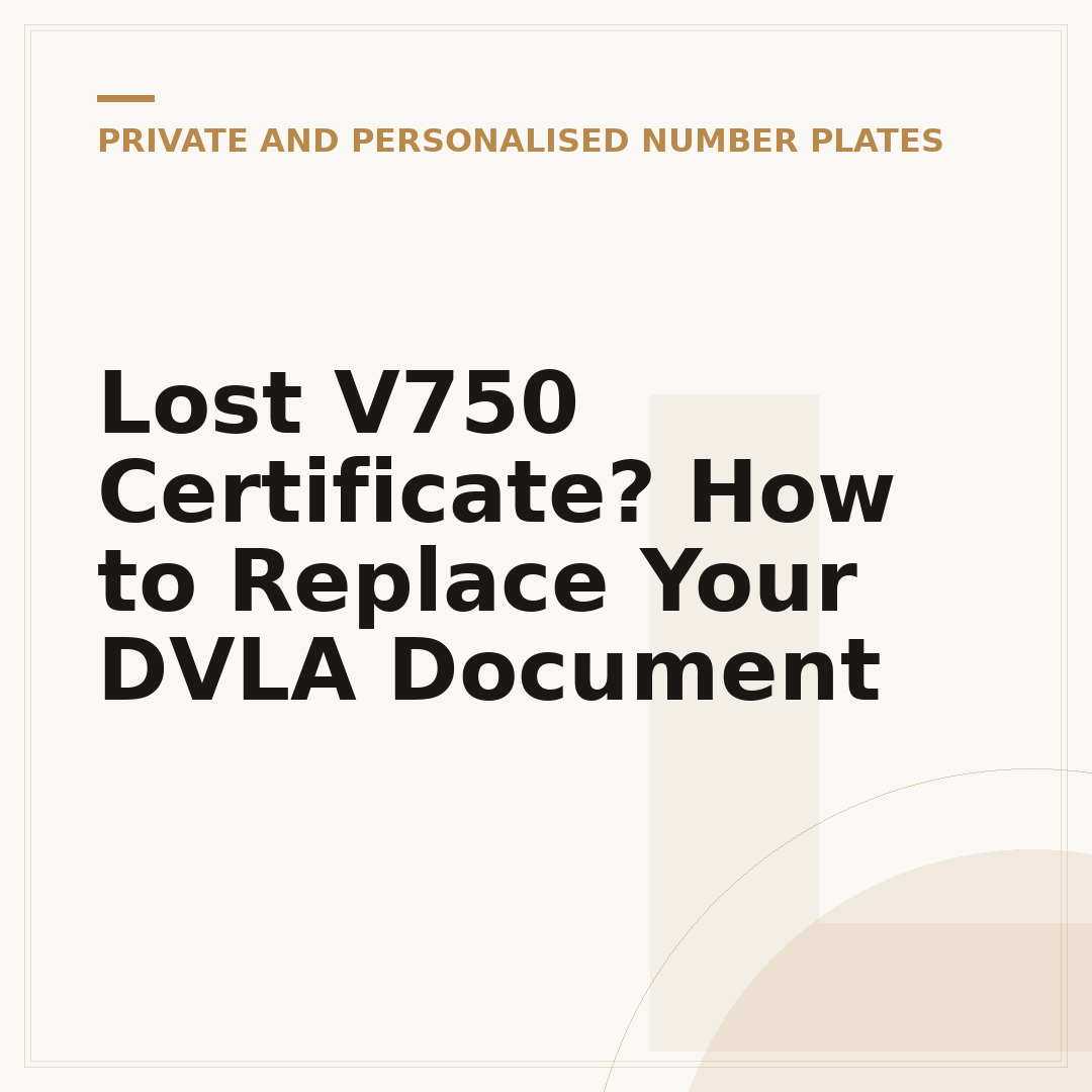 Lost V750 Certificate? How to Replace Your DVLA Document