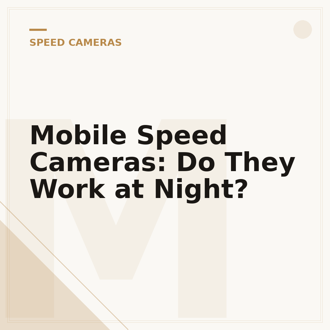 Mobile Speed Cameras: Do They Work at Night?