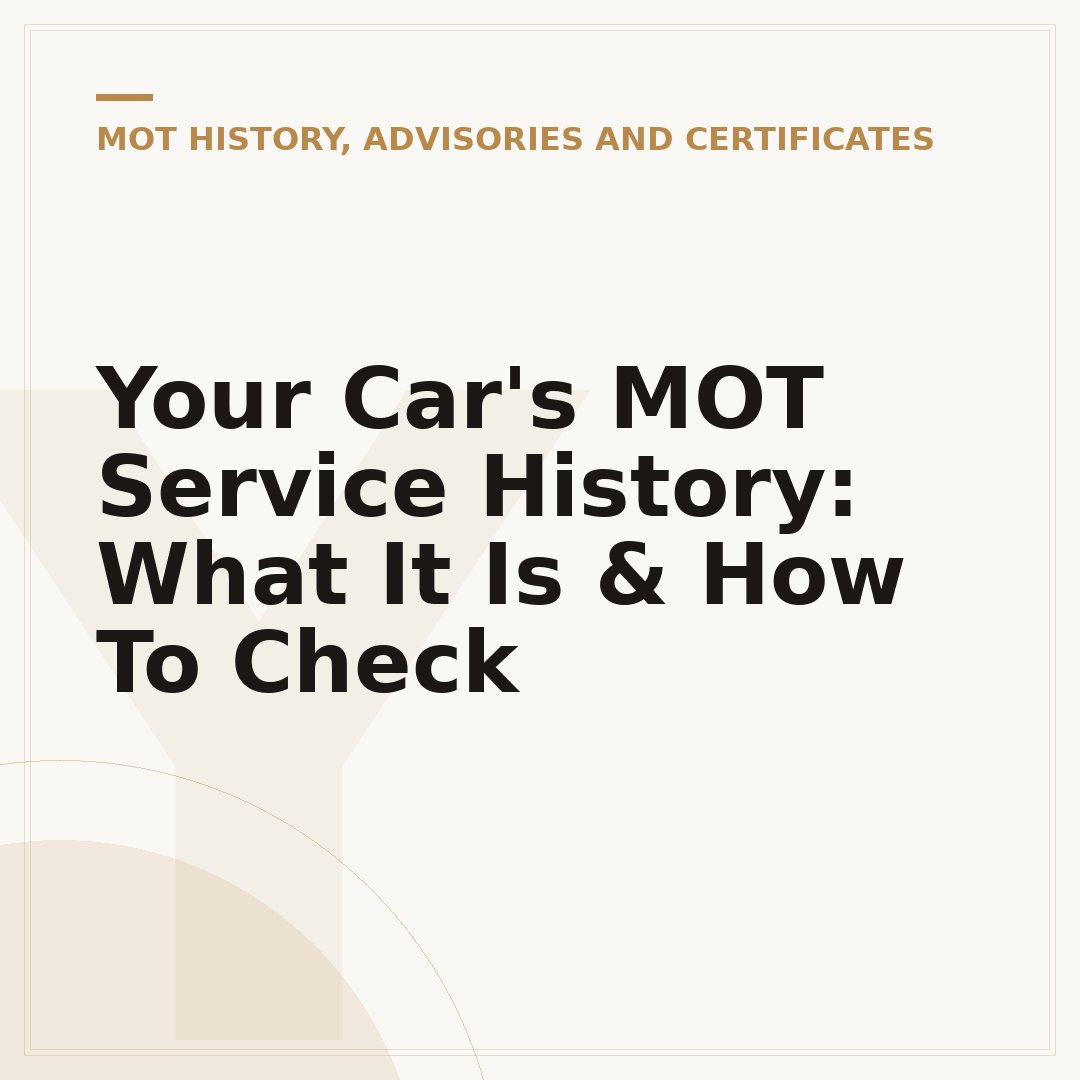 Your Car's MOT Service History: What It Is & How To Check