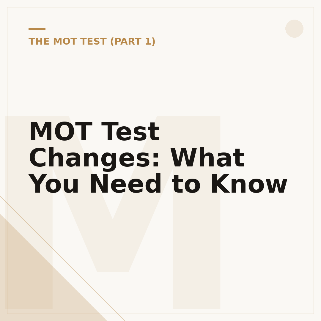MOT Test Changes: What You Need to Know