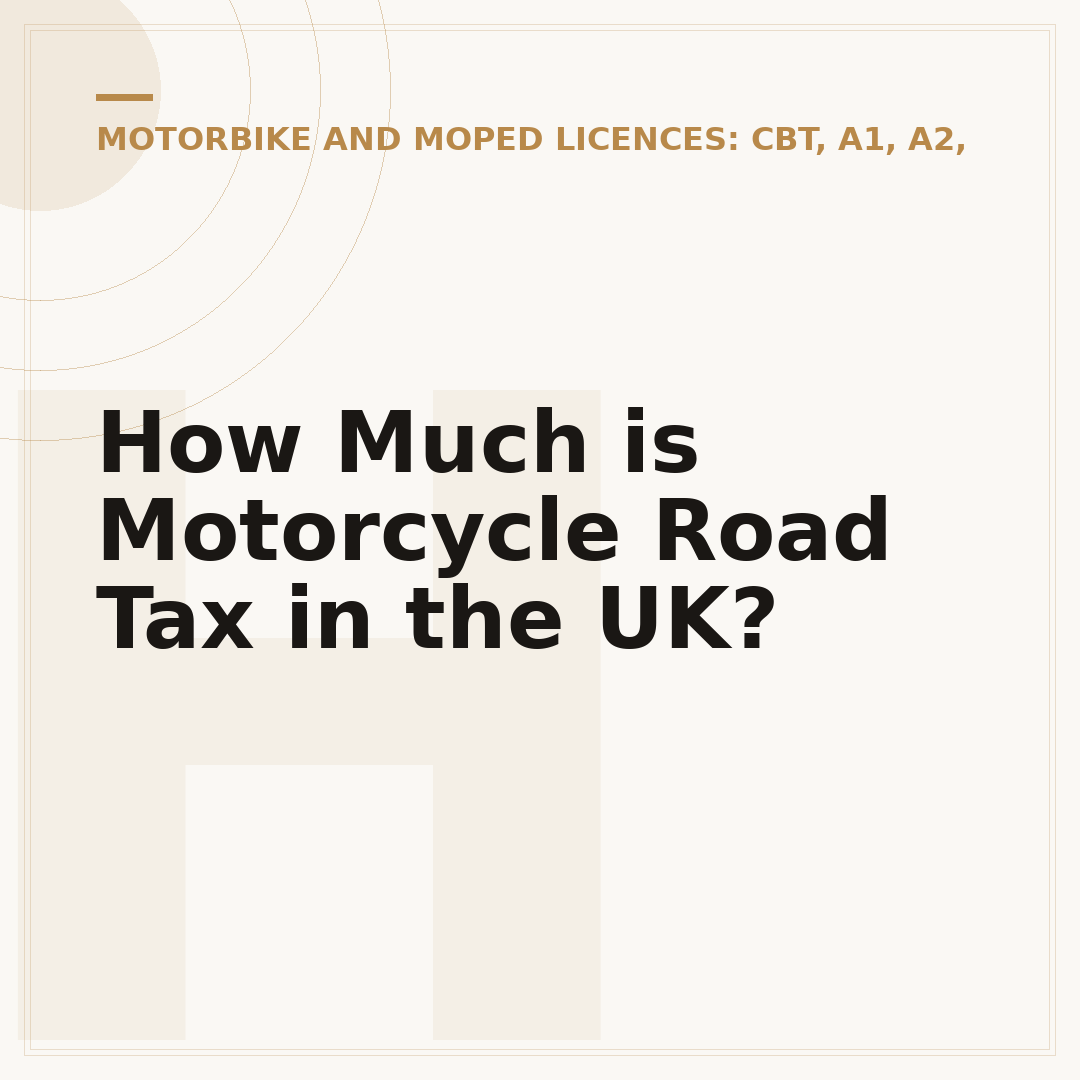 How Much is Motorcycle Road Tax in the UK?